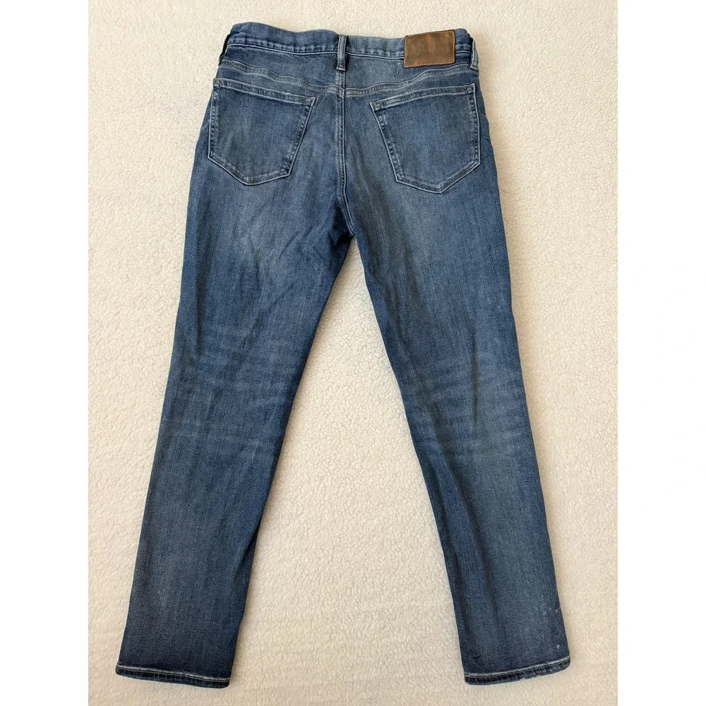 Banana Republic Luxe Traveler Jeans Mens 31x30 Blue Slim Tapered Stretch Denim